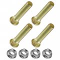 Caltric 4x Wheel Stud With Flange Nuts Compatible Polaris