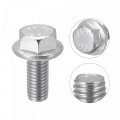Uxcell M8x18mm Hex Serrated Flange Bolts Screws Metric Thread 304 Stainless Steel 10pcs