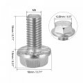 Uxcell M8x18mm Hex Serrated Flange Bolts Screws Metric Thread 304 Stainless Steel 10pcs