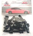 12x1 5 Acorn Cone Seat Lug Bolts Black 17mm Hex Forged Quantity 20 Pieces 24mm Shank 