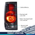 Tail Lights Assembly For Toyota Hilux 1989-1995 Rear Brake Lamps Left Right W Bulbs Clear Lens Black Housing