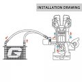 G-plus An10-10an 19 Row Engine Oil Cooler Silver English-style Set