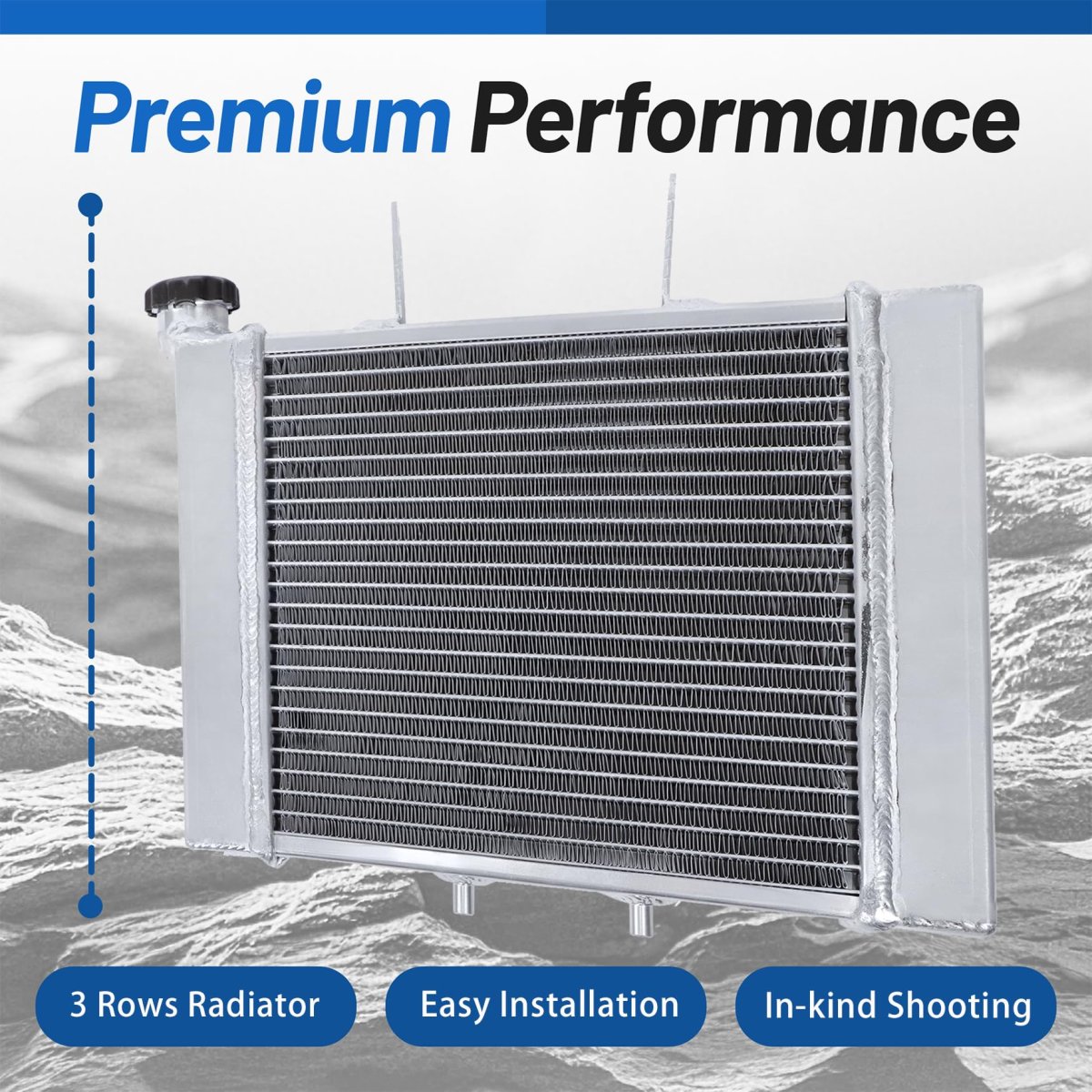3 Rows Radiator Replacement For Bombardier Rally 200 2003 2006 And Can Am 175 2007 Polished Finish Direct