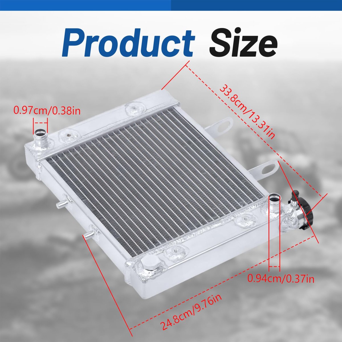 3 Rows Radiator Replacement For Bombardier Rally 200 2003 2006 And Can Am 175 2007 Polished Finish Direct