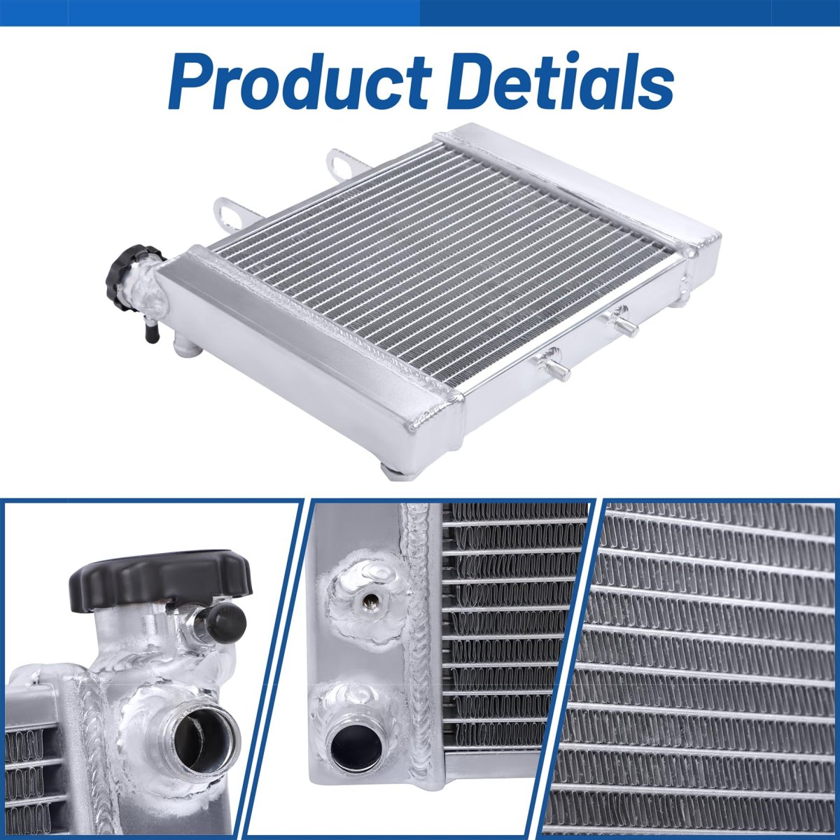 3 Rows Radiator Replacement For Bombardier Rally 200 2003 2006 And Can Am 175 2007 Polished Finish Direct