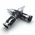 Smt-chrome Spike Comfort Rubber Flame Hand Grip 25mm 1 Inch Compatible With Suzuki Intruder Boulevard C90 C50 M50 Volusia