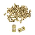 150pcs M2x6x3 5mm Knurled Insert Nut Brass I-shaped Double-pass Embedment Nuts 3d Printing For Parts Laptop Automotive Plastic 