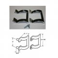 Framed Shower Door Pull Handle 2 Chrome Finish Package