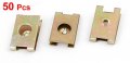Uxcell 50pcs Copper Tone Spring Metal Car Door Pannel Spire Screw U-type Clip