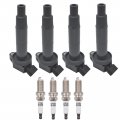 Oyeauto Ignition Coil Pack With Iridium Spark Plug Uf333 C1330-4 For Toyota Lexus Scion Camry Corolla Rav4 Solara Matrix 