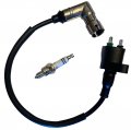 Gilan Taotao Ignition Coil With Metal Housing Head Plug Cap For 90cc 110cc 125cc 150cc 250cc Atv Quad Dirt Bike Go-kart Scooter 