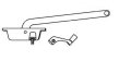 Casement Window Operator Left Hand Face Mount Aluminum 9 In Long Arm 36-131 