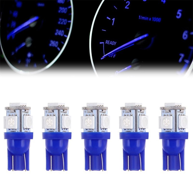 T10 194 168 Led Light Bulb 158 Dash Instrument Cluster Gauge Lamp 5pack Blue