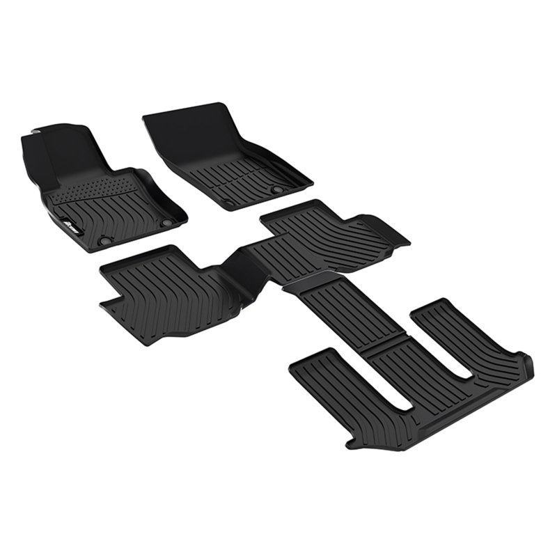 Ikon Motorsports 3d Tpe Floor Mats For 2024 Mazda Cx-90 All Weather Waterproof Anti-slip Liners Front 2nd Row Set Car Interior