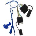 Blue Elf Premium 4 To 5 Boat Trailer Hitch Wiring Adapter Plugs Into A Standard Vehicle Side Pin Flat And Light 