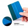 Foshio Vinyl Wrap Scraper 4 With Microfiber Suede Felt Edge For Window Coloring Logo Making And Sticker Application Tool 3 Pack