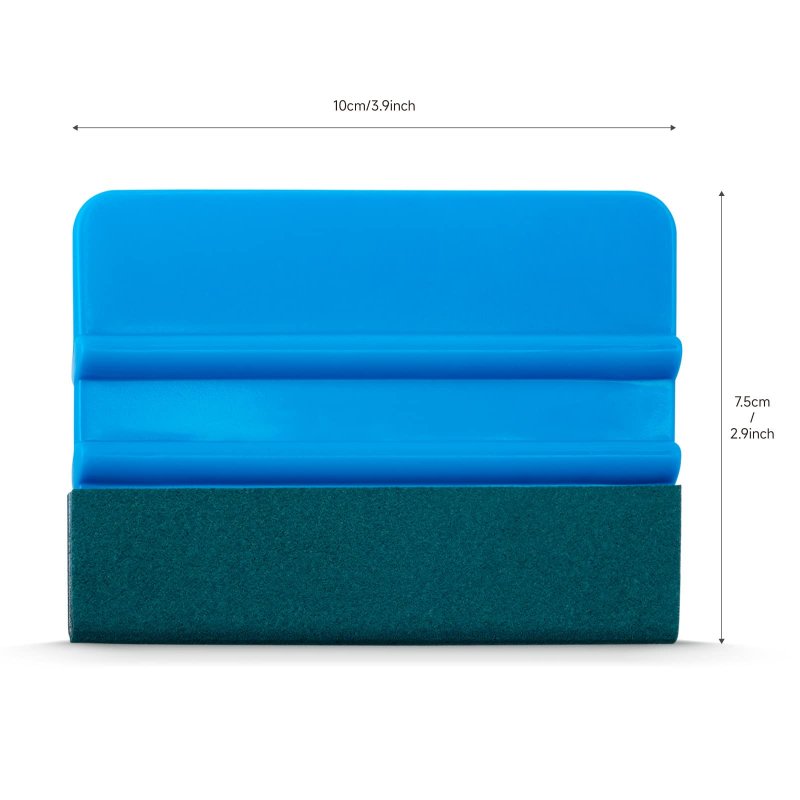 Foshio Vinyl Wrap Scraper 4 With Microfiber Suede Felt Edge For Window Coloring Logo Making And Sticker Application Tool 3 Pack