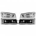 Hecasa Led Headlights Compatible With 2003-2007 Chevy Chevrolet Silverado Avalanche 1500 2500 3500 Tube Bar W Day Running Light
