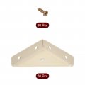 Uxcell 20pcs Angle Corner Brackets 66mm X Cold Rolled Steel Braces Joining Support With Screws For Desk Bed Edge Beige
