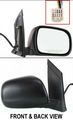 Kool Vue Passenger Side Mirror For 2004-2010 Toyota Sienna Manual Folding Heated Textured Black Power Glass To1321205 