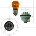 10 Sets Of 1176 Bulb With Socket And 3 Wire Double Contact Pigtail For Back Up Park Stop Tail Turn Lighting