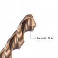 Uxcell M35 High Speed Steel Parabolic Flute Drill Bit 8 5mm Drilling Diameter 165mm Length Gold Oxide Cobalt Round Shank