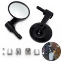 Httmt- Mt448- Black 7 8 1 22mm 25mm Round Bar End Mirror Diamond Cut-down Cafa Compatible With H-d Replacement Of 56000133a