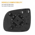 X Autohaux Mirror Glass Heated With Backing Plate Right Side Rear View For Audi Q5 Q7 Sq5
