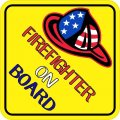Stickertalk Firefighter On Board Vinyl Sticker 6 Inches By 