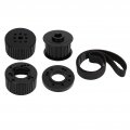 Belt Tensioner Pulley Drive Kit Pc2258 Flexible Precise Ratio Grooves For Big Block 383 400 413 440 Engine Black