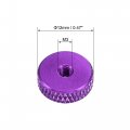 Uxcell Flat Knurled Nut M3 X 12mm 4mm Thumb Nuts Lock Adjusting Aluminum Alloy Purple 10pcs