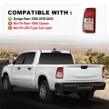 Tail Light Assembly For Dodge Ram 1500 2019 2023 Left Driver Side Rear Lamp With Red Lens And Bulbs Fits Halogen Models Not
