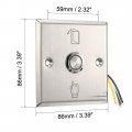 Uxcell Door Release Button Push To Exit Resettable No Nc Com Switch Panel With Led Indicator For Access Control 86mmx86mm 12v