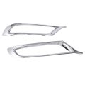 Hecasa Pair Fog Light Molding For 2015-2024 Chrysler 300 Replacement Ch1038165 Ch1039165 Front Bumper Lamp Trim Silvery Driver 