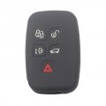 2 Pack Silicone 5 Button Smart Key Fob Cover Case With Keychain For Land Rover Lr2 Lr4 Discovery Range Evoque Black Pink 