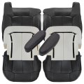 Driver Passenger Side Bottom Top Lean Back Foam Cushions Armrests Black Leather Seat Covers For Chevy Silverado Gmc Sierra 1999 