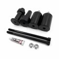 Httmt- Black Spike Frame Slider Crash Protectors Guard Compatible With 2003-2006 Kawasak Z1000 P N Mt290-041-bk