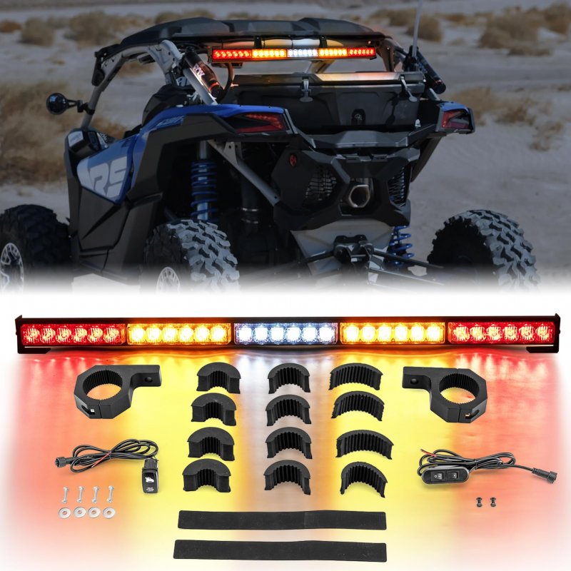 Weisen 30 Rear Led Chase Light Bar 1 -2 Roll Cages Mount Strobe With W Brake Reverse Turn Signal Running Lights For Off-road