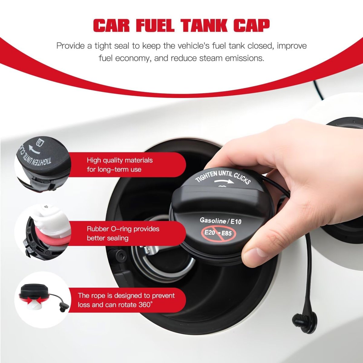Gas Cap Fuel Fc1079 For 2007-2008 Lincoln Mark Lt 2007-2009 Mkz Replaces Fc1080 Ac3z-9030-a