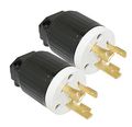 Superior Electric 2 Pack Yga024 30 Amps 125v Nema L5-30p Twist Lock Heavy-duty 3-wire Replacement Electrical Plug Yga024-2pk 