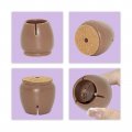 Flyshop 24pcs No-marking Pvc Hardwood Floor Protectors Felt Chair Leg Caps Cups Coffee Furniture Fits For Round 37-42 Mm