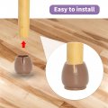 Flyshop 24pcs No-marking Pvc Hardwood Floor Protectors Felt Chair Leg Caps Cups Coffee Furniture Fits For Round 37-42 Mm