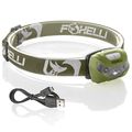 Foxelli Usb Rechargeable Headlamp Flashlight 160 Lumen Up To 30 Hours Of Constant Light On A Single Charge Super Bright White