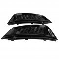 Car Front Bumper Grille 2pcs For S4 Style Glossy Black Fog Light Grilles A4 B9 2017-2018