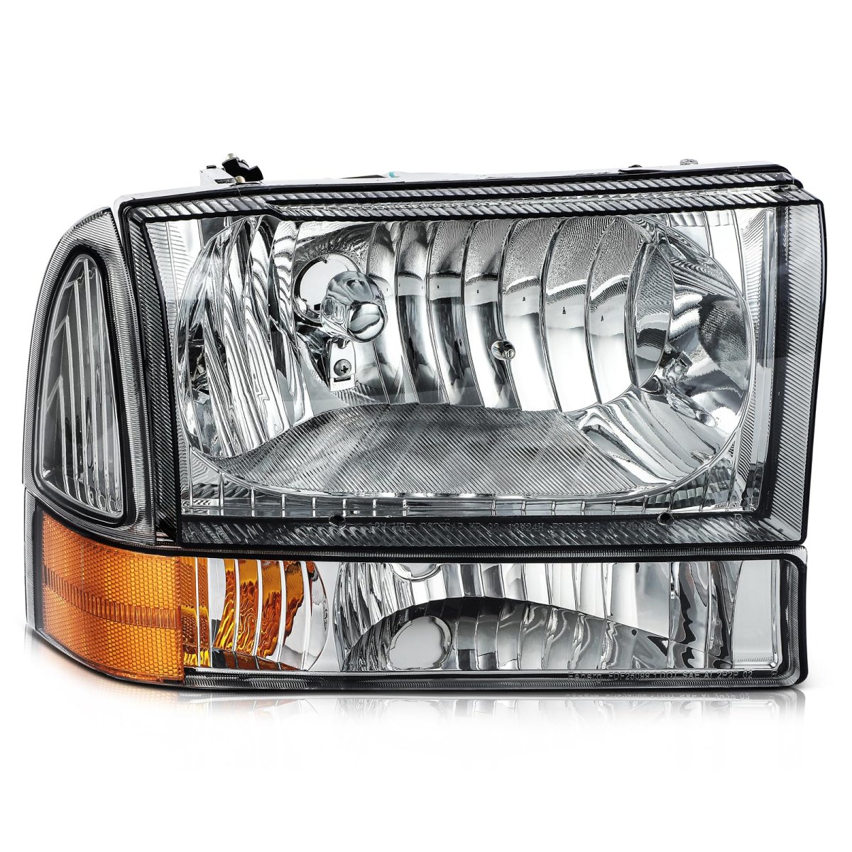 Headlight Assembly Ford Excursion 2000-2004 For For F-250 Super Duty 1999-2005 Bulbs Not Included Fo2502147 Fo2502183
