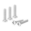 M1 2-0 25 X 6mm 20pcs Flat Round Head Screws 304 Stainless Steel Phillips Drive Machine Hardware Fastener For Furniture 
