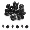 Uxcell 10pcs 7l6868243 8mm Black Plastic Rivets Clips Bumper Fender Fastener For Vw