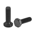 2pcs M6-1 X 20mm Left Hand Hex Head Bolt Black Oxide Carbon Steel Reverse Fully Threaded Fastener Screws Bolts For Machinery 