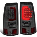 Auto Dynasty Compatible With Chevy Silverado Gmc Sierra Fleetside Pair Of 3d Led Rear Tail Brake Lights Chrome Smoked Lens