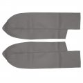 Pair Synthetic Leather Auto Front Door Panels Armrest Cover Gray For Honda Cr-v 2007-2012 